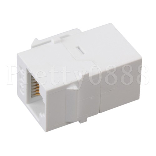 25PCS Female to Female RJ45 UTP Keystone Wall Jack Coupler Adapter Cat6 White - Photo 8/8
