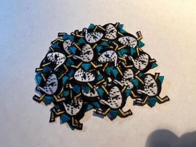 10 Small NHL Anaheim Ducks Iron-On Patches.MINT.FAST same day Ship.  NHL HOCKEY