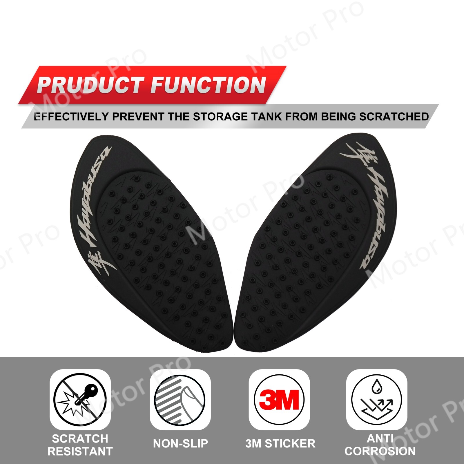 2 Stück Motorrad Tank Pad - ABS Anti-Rutsch Aufkleber Für Retro Motorräder