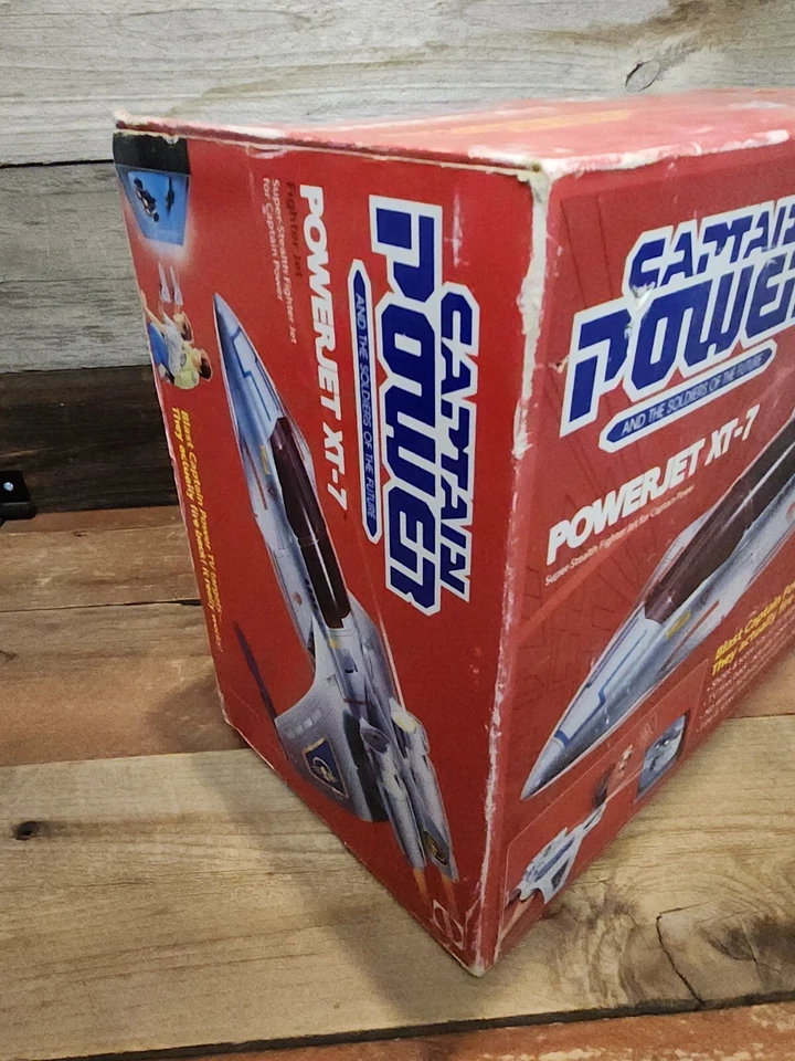 Figura de acción Captain Power Jet XT-7 Ship 1986 Mattel blanco con Captain Power Foto 3 de 4