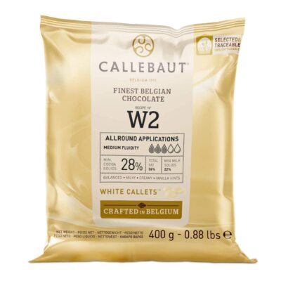 Callebaut, Kuvertüre Callets, weiße Schokolade (400g) Backen Schokolade Baking