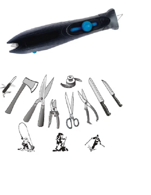 SERRATED KNIFE SHARPENER TUNGSTEN CARBIDE SHARPEN STEEL KNIVES SCISSORS TOOLS