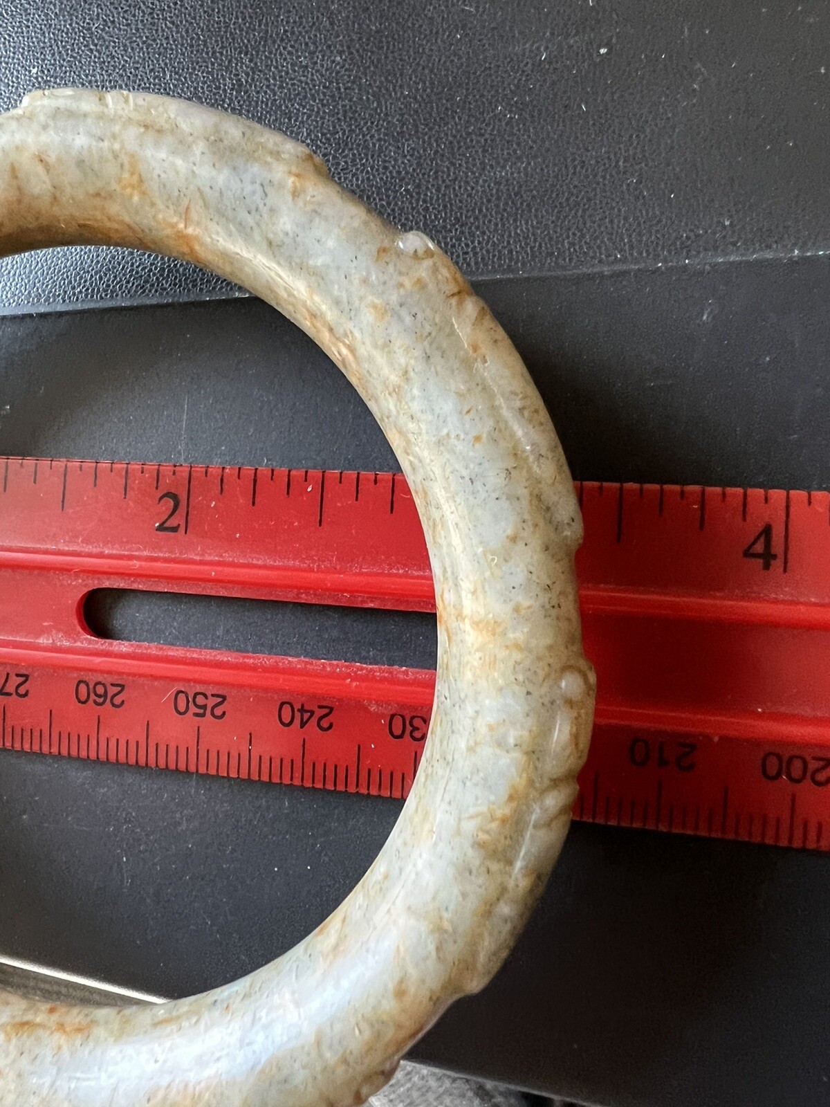 carved solid stone bangle bracelet #3 - image 3