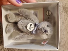 Steiff Club 2017 Teddy Bear Silver Mohair 10cm 25th Anniv Loyalty Gift Box Cert