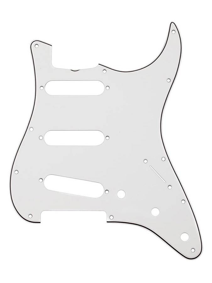 Pickguard Stratocaster vintage 65 eggshell 11 trous pour guitare