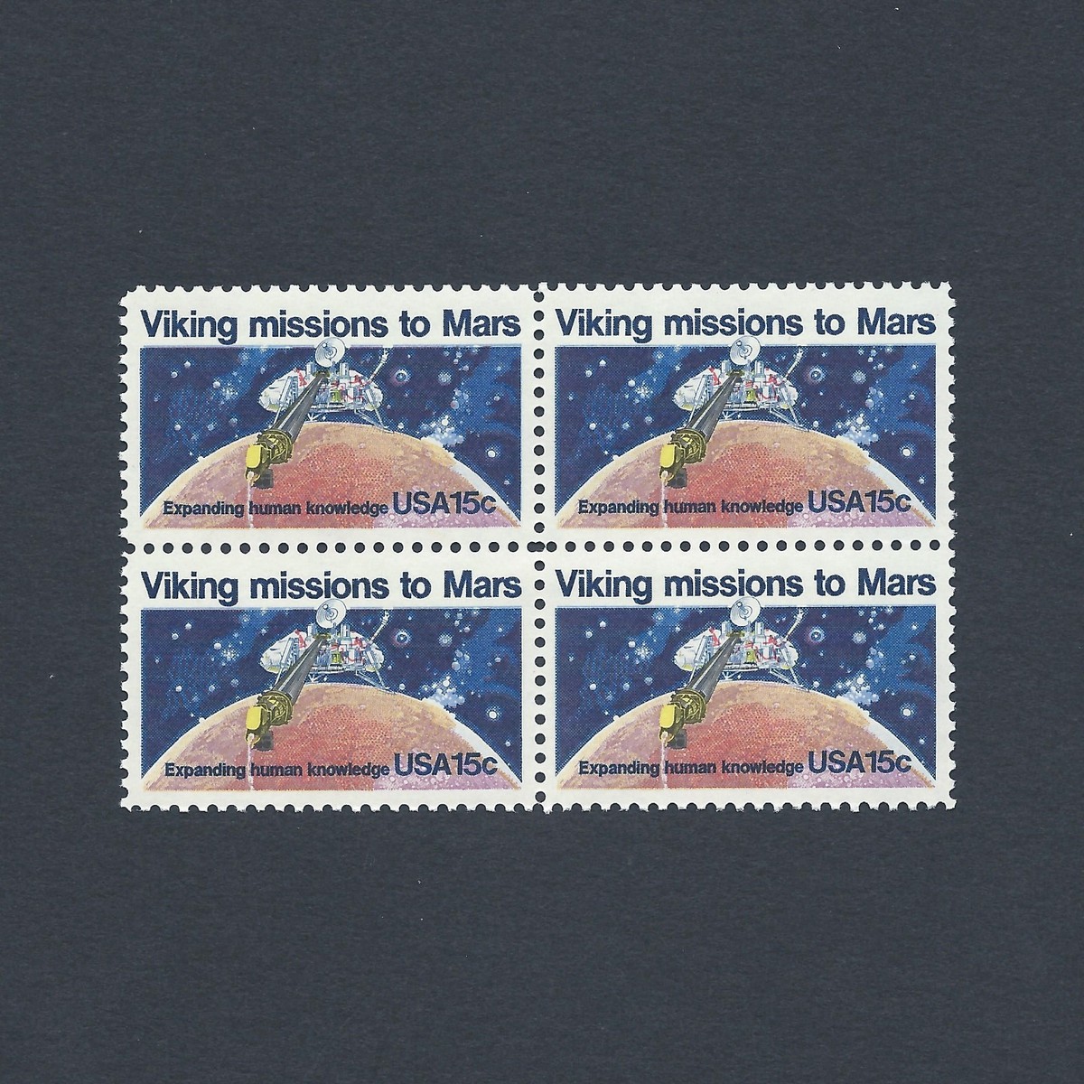 ☆★VIKING V10 1987！VINTAGE！BRAND NEW！★☆ Viking 1 Mission to Mars - Vintage Mint Set of 4 Stamps 47 Years