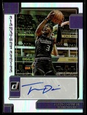 2021-22 Donruss Signature Series Terence Davis II Auto Sacramento Kings #SS-TDV