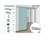 Aluminium Porte Coulissante Vitrée Paravent Schiebetürsystem en Verre
