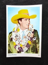 ELVIS PRESLEY CARTE CARD BUBBLE GUM LEAF FILM STAR 1960 N° 16  ARTISTS THE KING