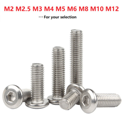 M6 (6mmØ) TRUSS HEAD PAN HEAD BOLTS ALLEN KEY HEX SOCKET SCREWS STAINLESS STEEL