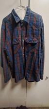 Mens Field And Stream 2xl Red Blue Green Plaid Flannel Shirt