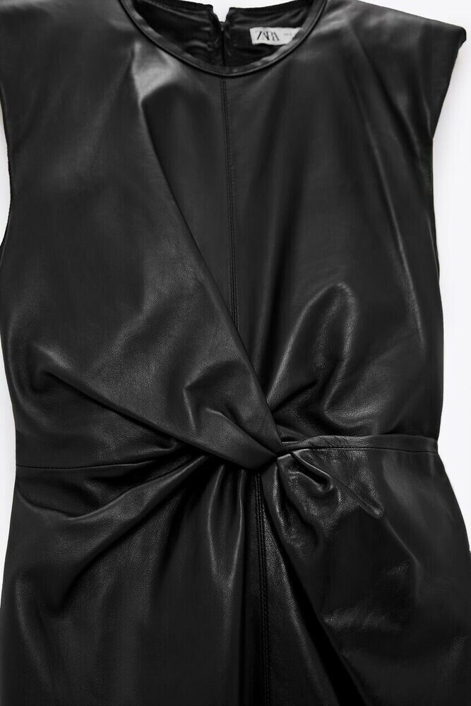 Zara Women 100% Authentic Genuine Leather Mini Dress Black 5479/042 Size S | eBay Zara Women 100% Authentic Genuine Leather Mini Dress Black 5479/042 Size S | eBay