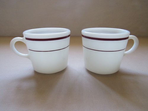 Vajilla Pyrex de Corning Cups banda borgoña 6 oz. #718-4 - Imagen 5 de 12