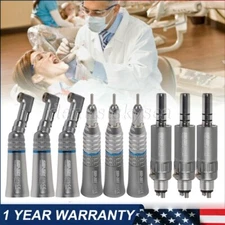 Dental Slow Low Speed Handpiece Straight Contra Angle Air Motor 4Holes UPS