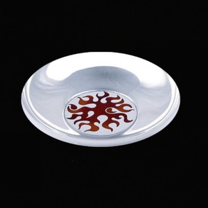 Georg Jensen. Sterling Silver Dish with Red Enamel - Henning Koppel