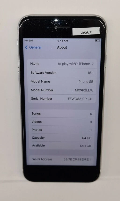 Apple iPhone SE 2ª Generación - 64 GB - Blanco (Sprint) A2275 no pagado ENVÍO GRATUITO Foto 2 de 4