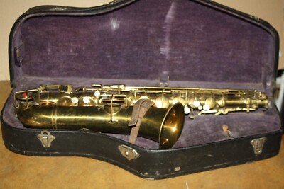 Vintage 1920 Buescher True Tone Low Pitch Alto Saxophone w Case SN 66336 G2U