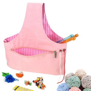 Details About Yarn Crocheting Sewing Needles Storage Tote Knitting Wool Organizer Bag Zipper