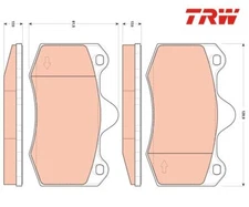 Brake pad set, disc brake TRW GDB1852 for Seat Ibiza IV