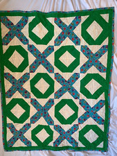 NICE Crib, Baby, Toddler size 45X37" Homemade Quilt Cartoon Theme PJ Mask X  O