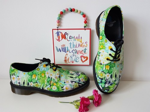Dr. Martens 1461 3 eye floral green 
