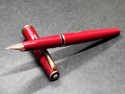 Excellent++] MONTBLANC GENERATION Red GT Vintage Fountain Pen 14K