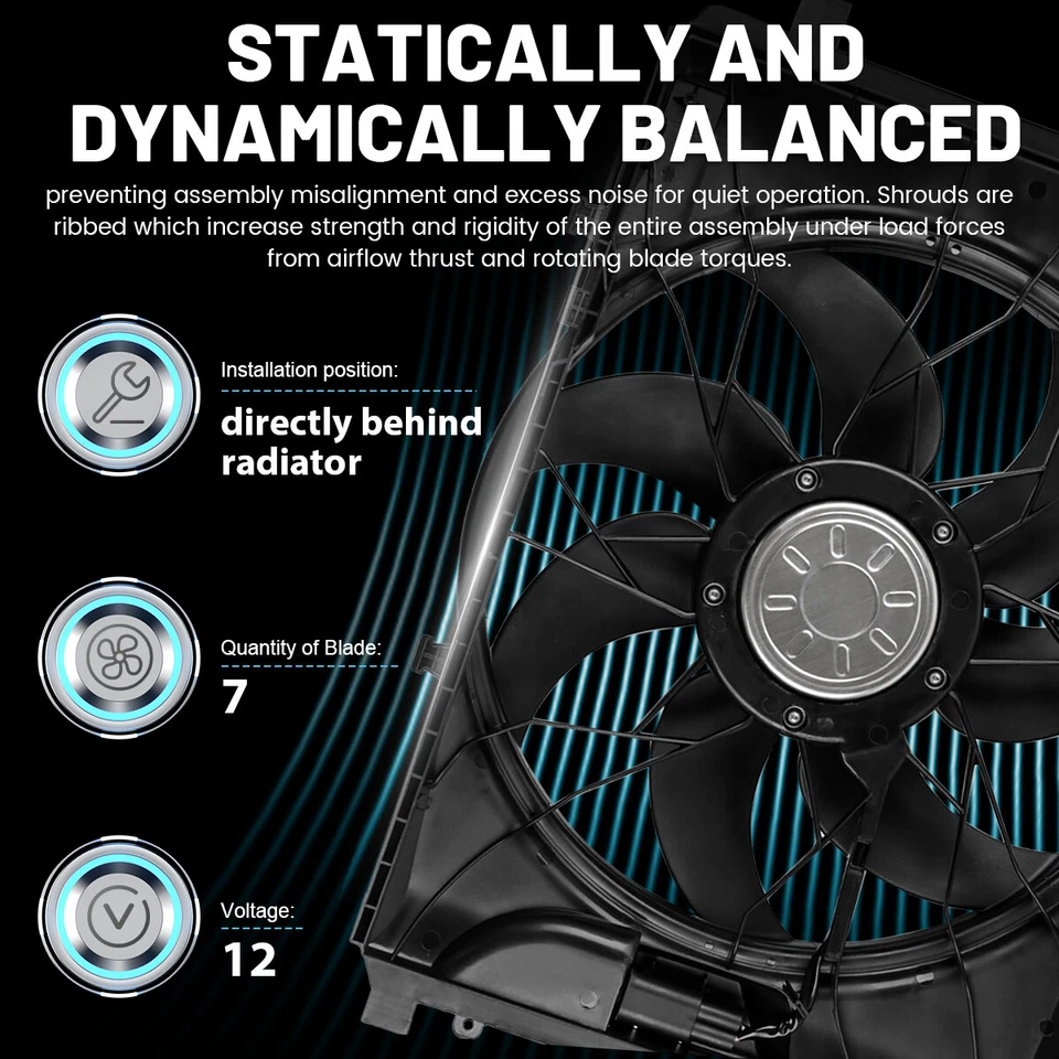 OEM Radiator Cooling Fan Assy For 2008-2014 Mercedes-Benz C300 4Matic 3.0L 3.5L - Изображение 2 из 4