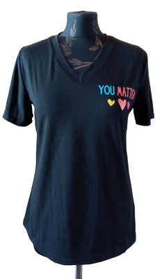 YOU MATTER, T-Shirt, schwarz, Gr. S, bunter Druck, 1x getragen