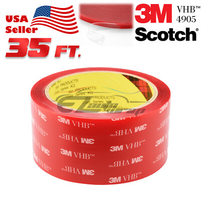 Genuine 3M VHB #4905 Clear Double-Sided Mounting Tape Automotive Car 50mm x 35FT