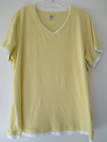 Cotton Short Sleeve Yellow T-Shirt 