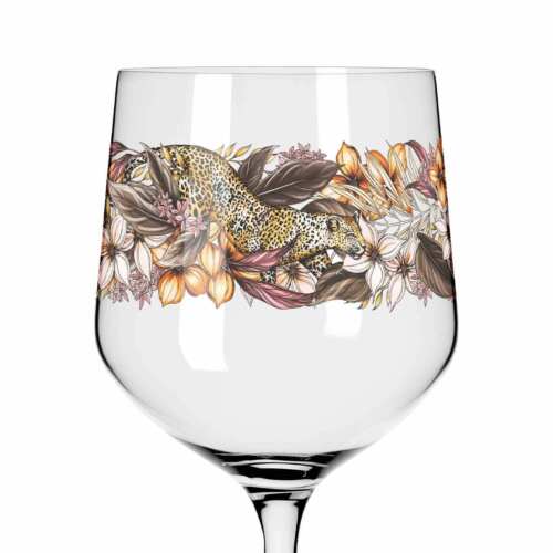 Set 2 bicchieri gin fauna ombra Ritzenhoff gufo leopardo vetro cristallo - Foto 5 di 7