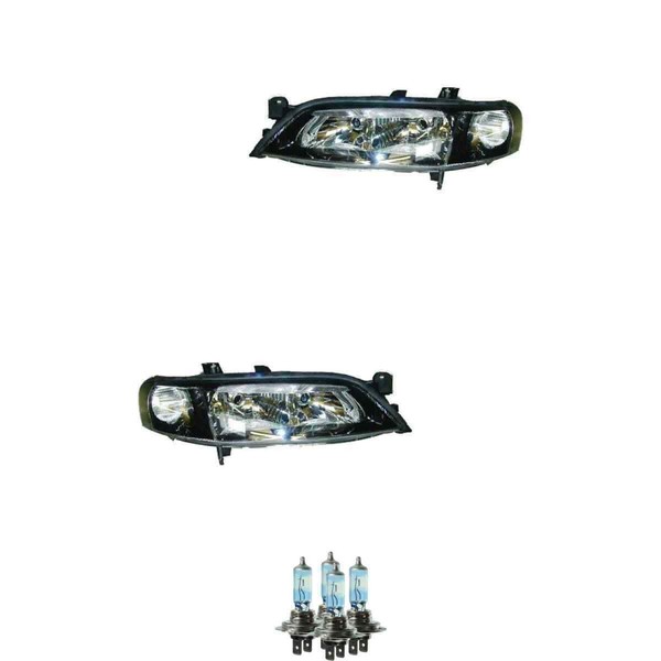 Scheinwerfer Set H7/H7 Schwarz FüR Opel Vectra B Caravan CC Inklusive Lampen-image