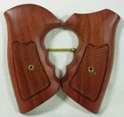 New, wood checkered grips for Colt Cobra