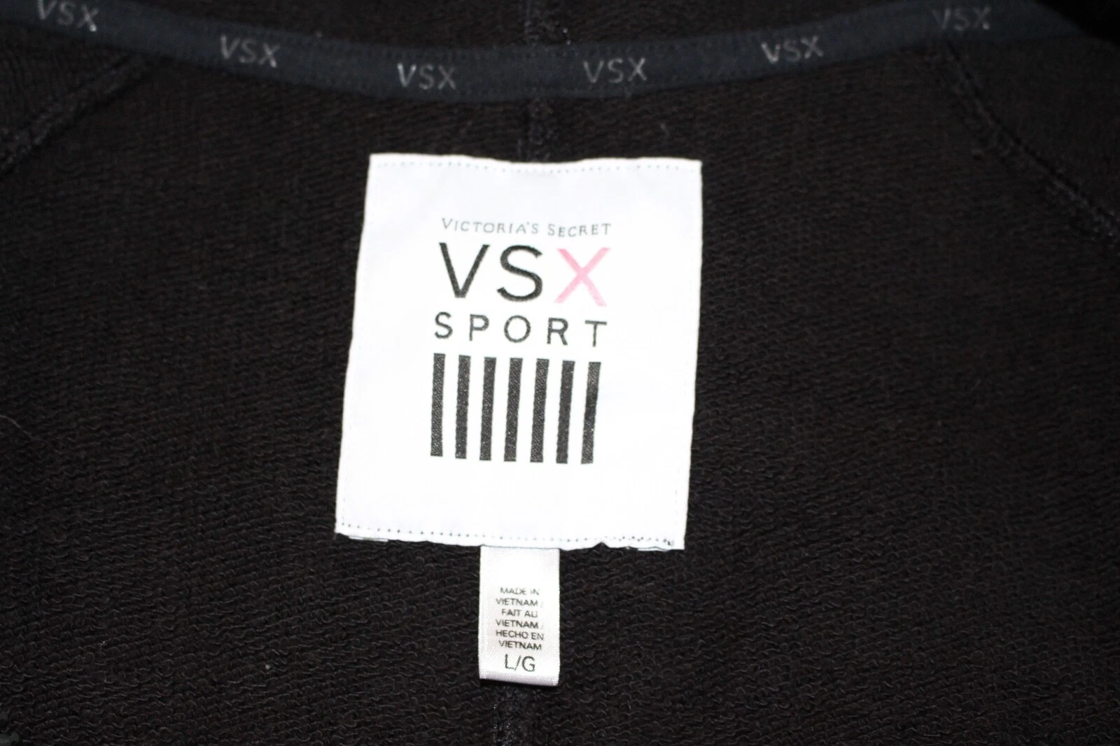 UNDERCOVER Victoria Secret VSX Sport Felpa con cappuccio e zip intera a forma di bozzolo con costine Large