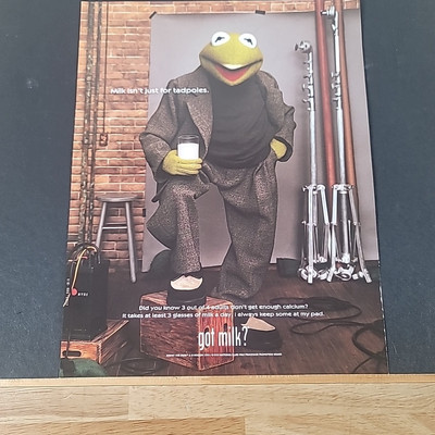 Kermit The Frog Got Milk Magazine 1999 Ad 8.5x11 | eBay