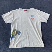 Bone Moto Monster Pro Am Shirt Youth Gray Motocross Graphic Dirt Bike Y2K Tee