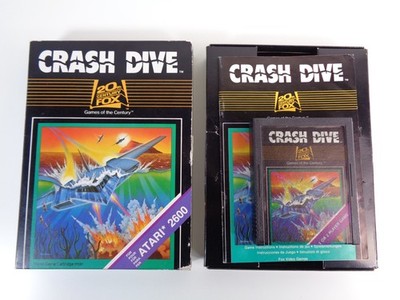 Crash Dive Atari 2600 Videospiel komplett (getestet und funktionsfähig) PAL