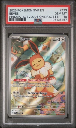2025 POKEMON SVP EN-SV BLACK STAR PROMO #173 EEVEE PSA 10