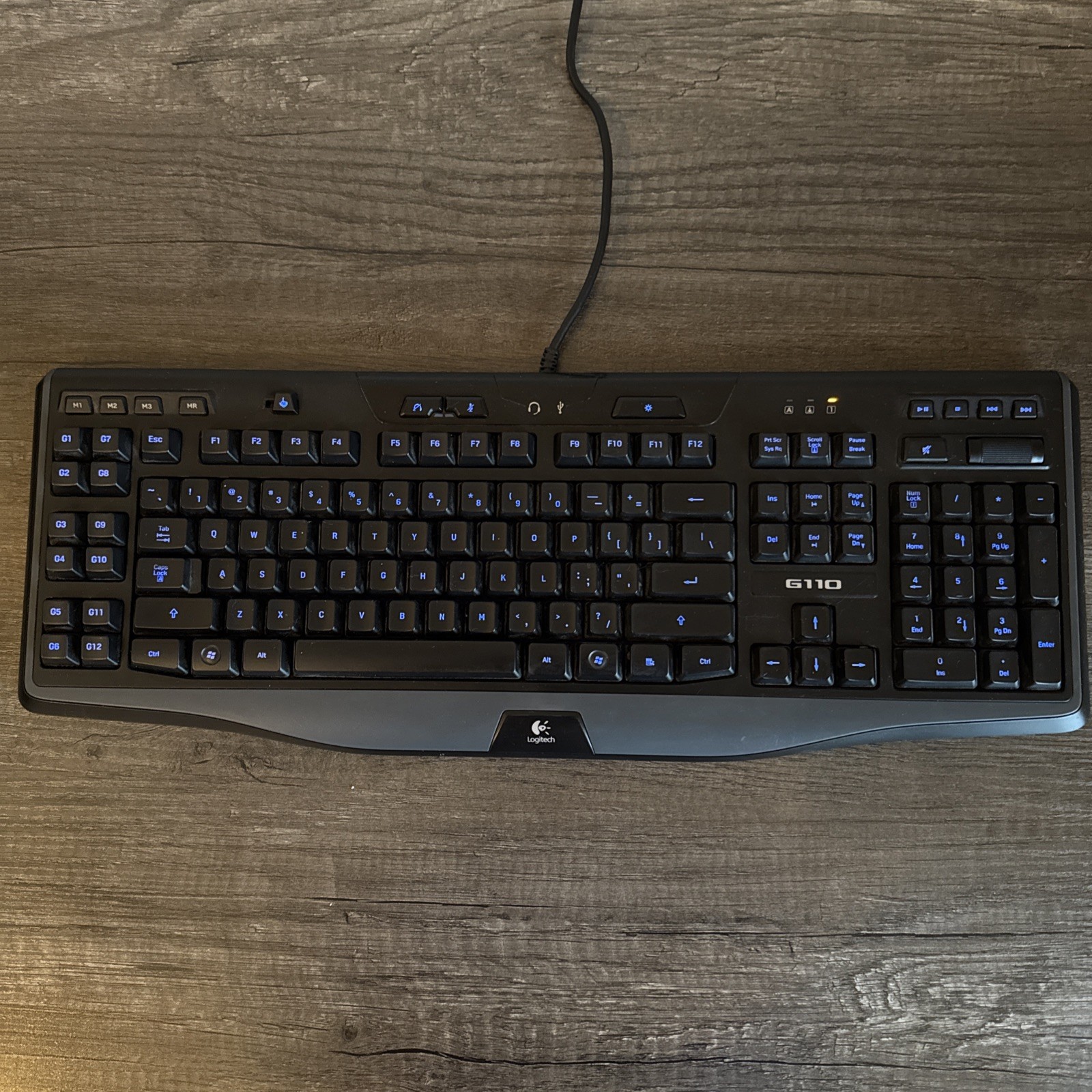 Logitech G110 LED Backlighting Gaming Keyboard, Backlit Customizable Key Colors