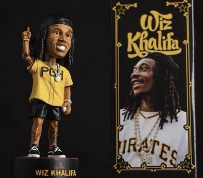 Wiz Khalifa  Bobblehead Pittsburgh   Pirates   SGA 7/20/24  Black & Yellow   NEW