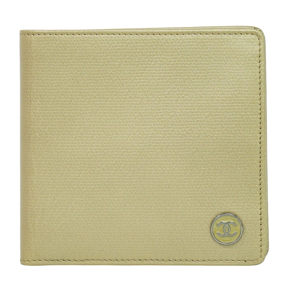 CHANEL Coco Mark Coco Button Bi fold Compact Wall… - image 1