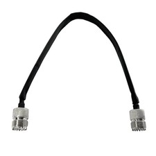 Metal Window/Door Pass Through Flat RF Coaxial Cable  UHF Female 12-Inch 50 Ohms