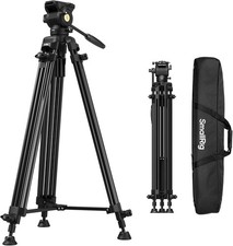 SMALLRIG AD14YA65CH5 73" Aluminum Video Tripod Fluid Head 8kg Load 186cm
