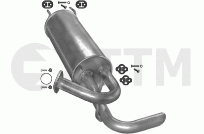 Silencieux arriere Nissan Serena Bus 2.0 126cv a haute reduction sonore en acier