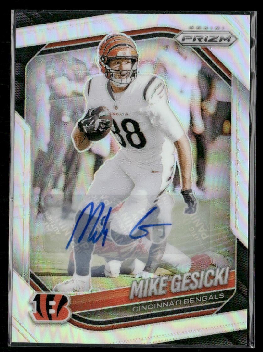 2025 Panini Prizm #79 Mike Gesicki Prizm Autographs Silver
