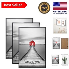 Sturdy Modern Black Poster Frames - 3 Pack for Horizontal Vertical Art