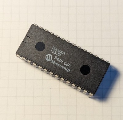 25pcs Microchip 28C64A-15/P 64-kilobit (8KB), 8-bit parallel EEPROM