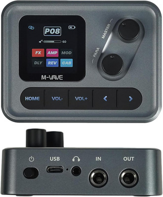 M-VAVE Pocket AMP Multi Effects Guitar Pedal for Electric Guitar & Bass, 80 Pres