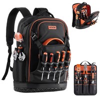 Vevor Werkzeugrucksack 65 Taschen ReißFeste Werkzeugtasche FüR Elektriker