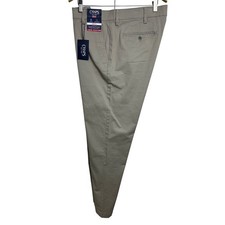 Chaps Mens Size 38x30 Chinos Pants Hampton Khaki Stretch Flex Waistband Slim C10